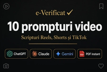 10 prompturi AI - scripturi pentru Reels, Shorts și TikTok